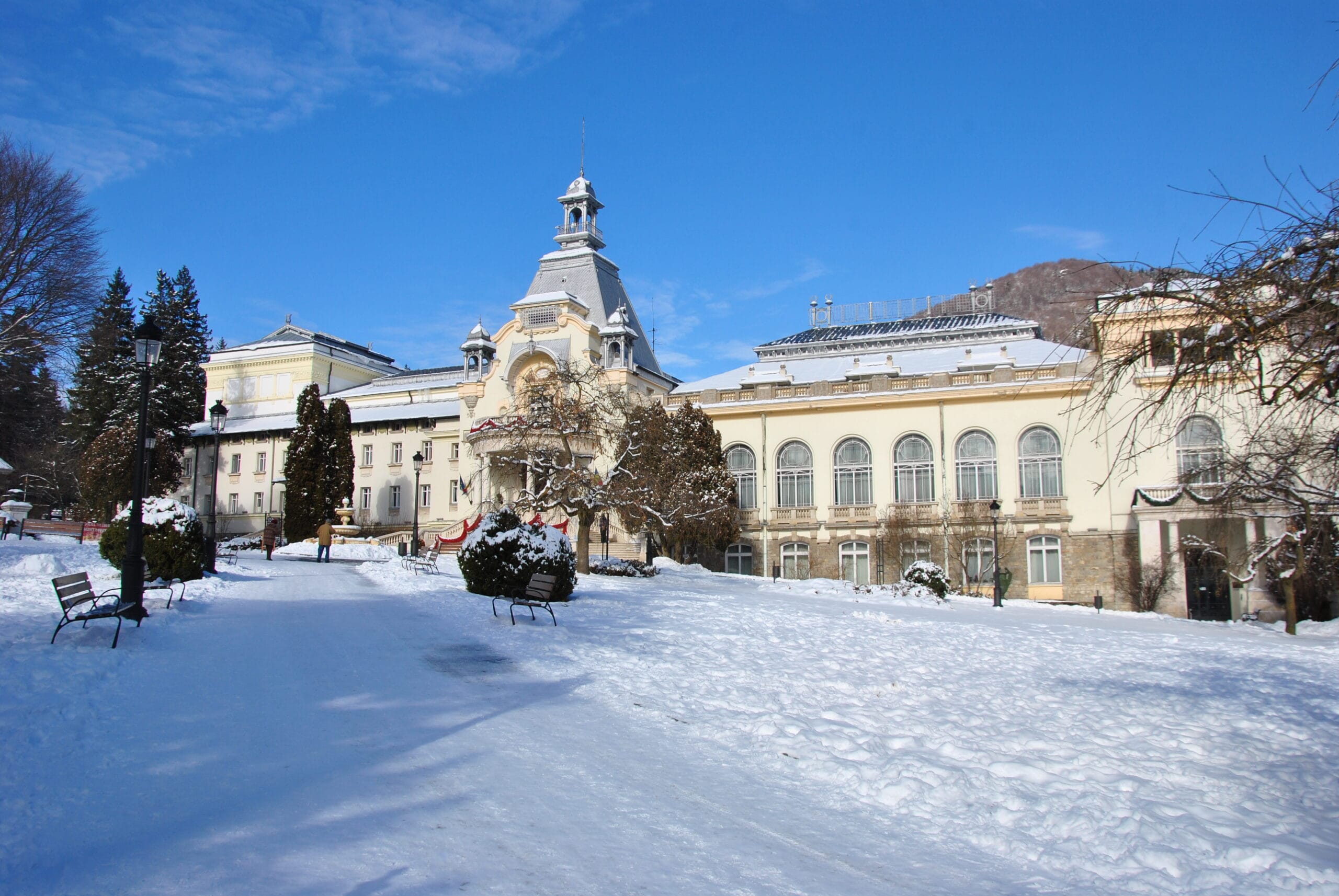 Parcul Dimitrie Ghica din Sinaia iarna