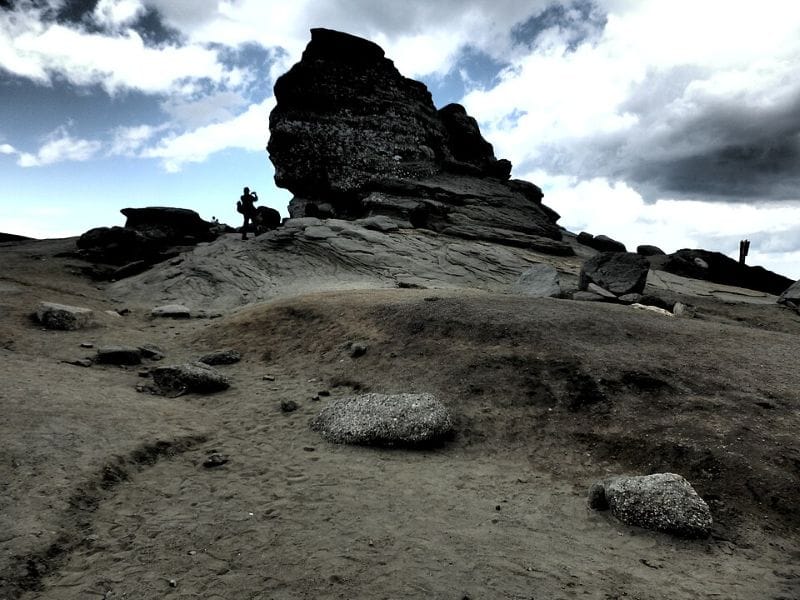 Bucegi Sphinx near Babele on the Bucegi Plateau