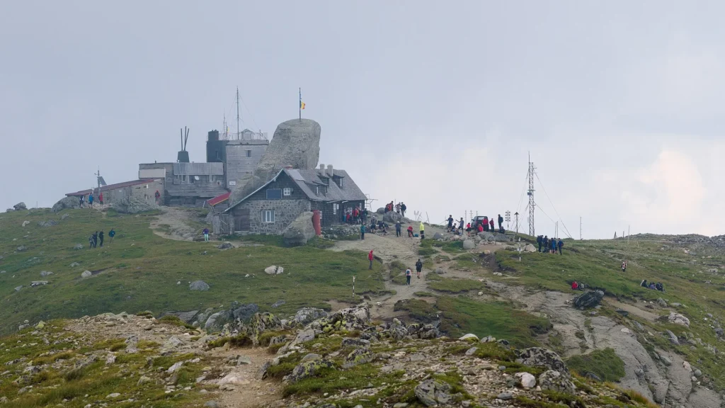 Omu Peak and Omu Hut in the Bucegi Mountains, Romania