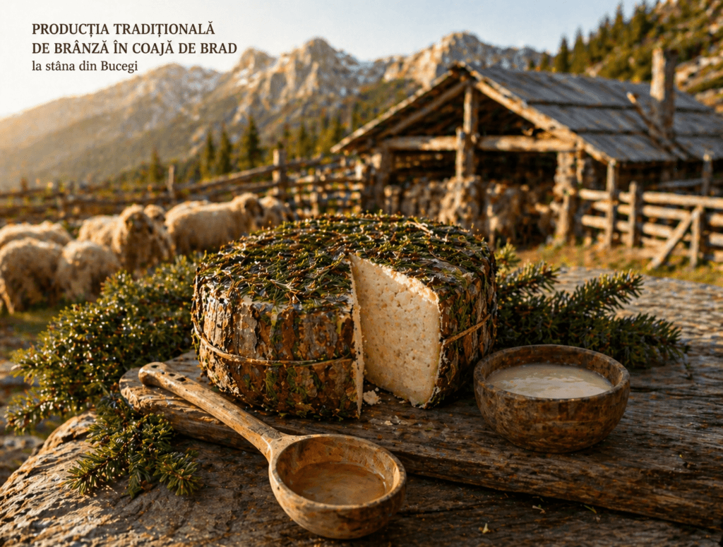 Brânză în coajă de brad – meșteșug pastoral autentic