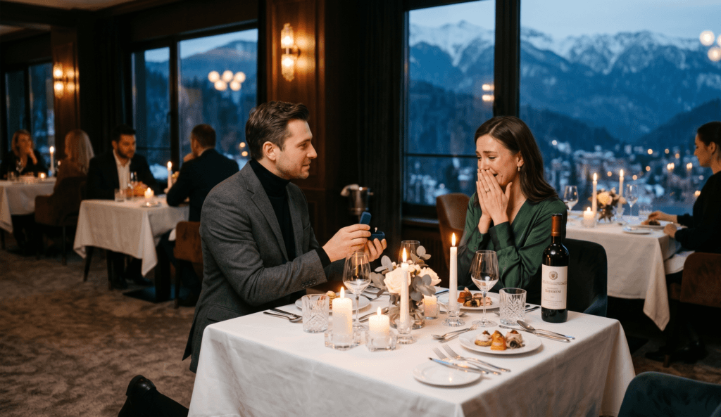 Cerere în căsătorie în Sinaia - planificare prudentă pentru restaurant
