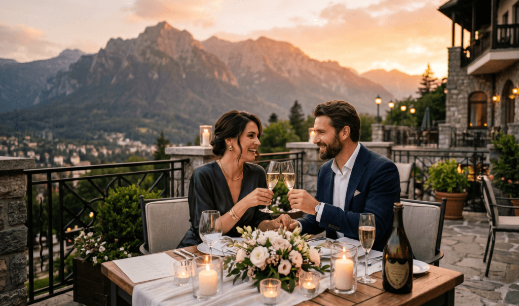 Restaurante romantice în Sinaia - cină în doi la munte