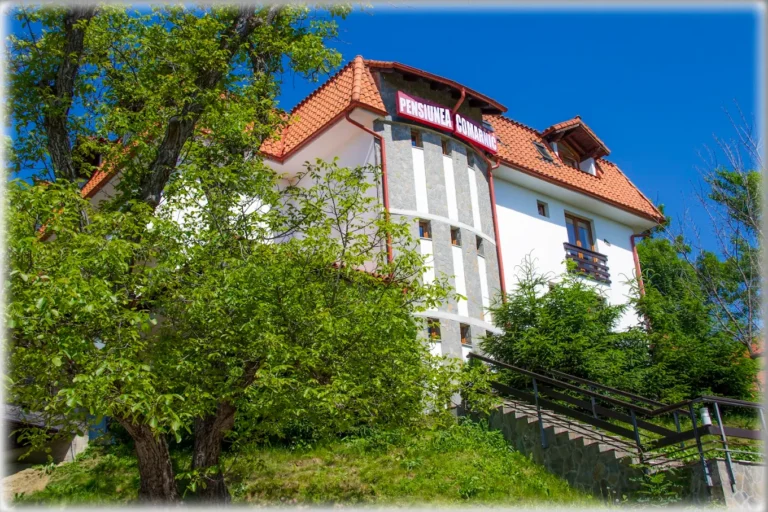 Sala de mese a Pensiunii Comarnic-Moisa din cartierul Ghioșești