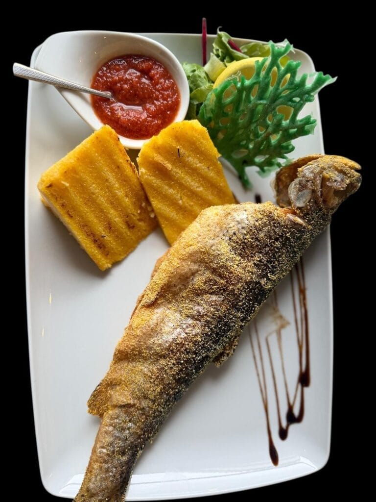 Trotta Restaurant Bușteni – farfurie cu păstrăv
