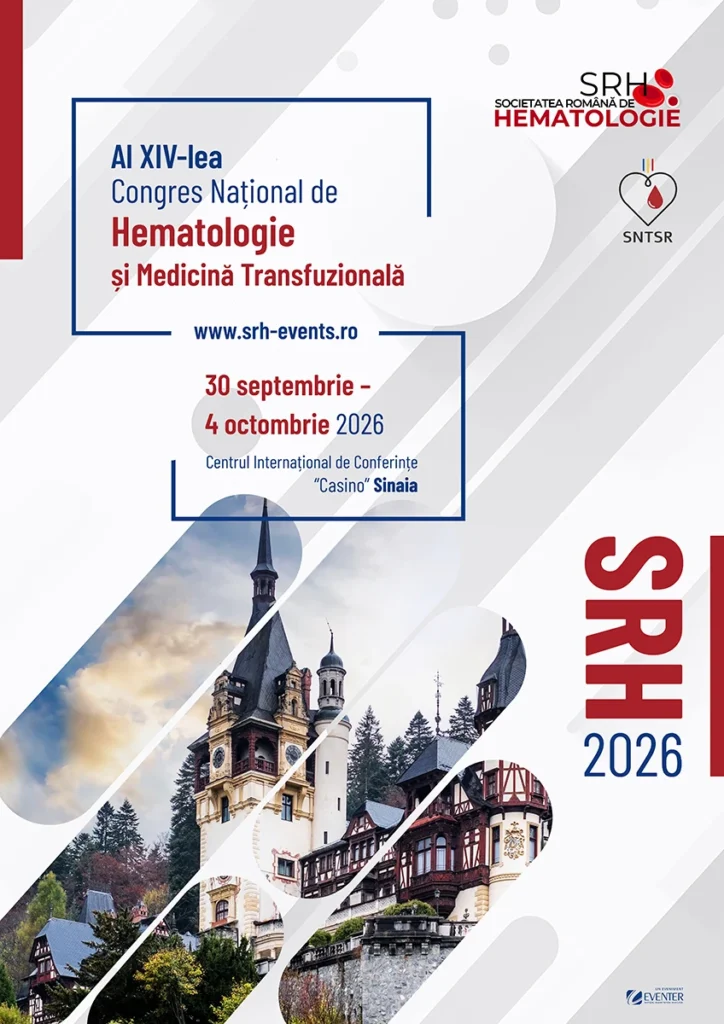 Afișul Congresului Național de Hematologie și Medicină Transfuzională 2026 de la Sinaia