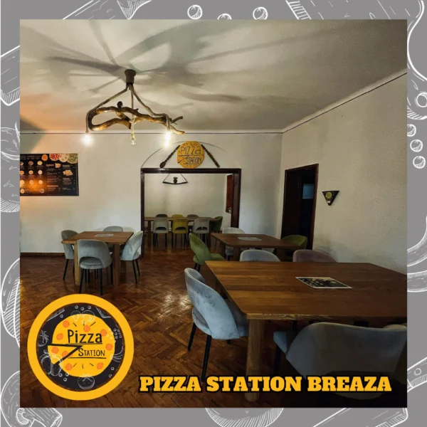 Pizza pregătită la Pizza Station Breaza